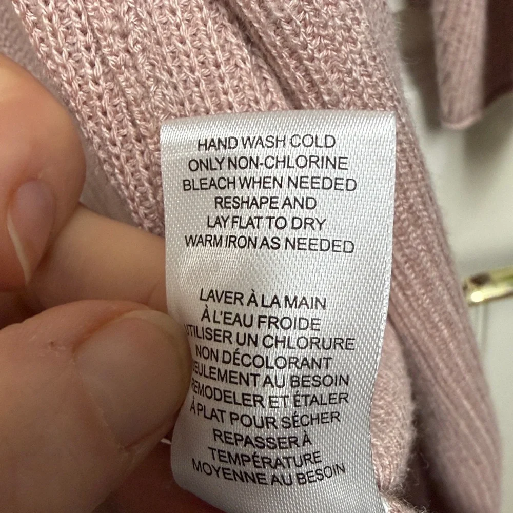 T TAHARI Pink Open-Front Cardigan Sweater
